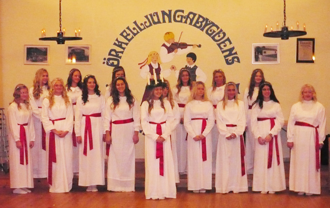 Luciatåg i Örkelljunga